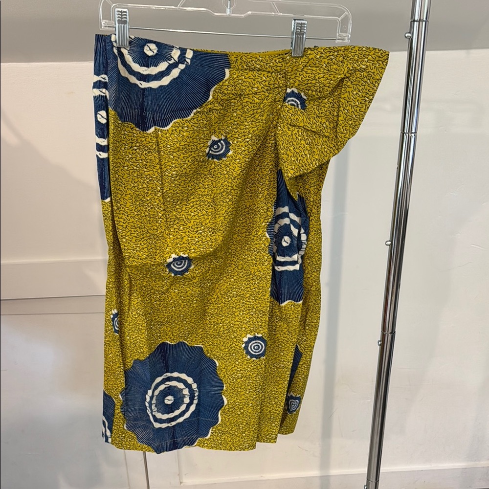 Ulla Johnson Yellow and Blue Patterned Women's Skirt